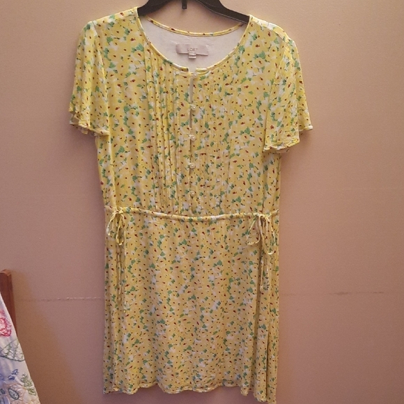 LOFT Yellow Floral Dress And Blue Hooded Top - Picture 7 of 10
